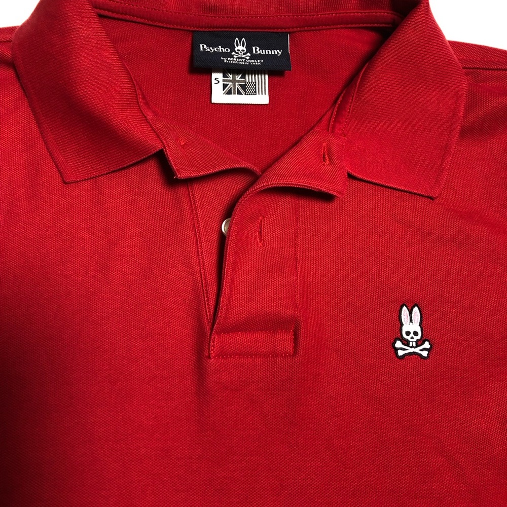 Psycho Bunny Red Polo Shirt Classic Style - Picture 3 of 10